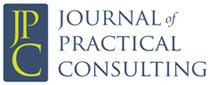 Logo for the Journal of Practical Consulting featuring the initials 'JPC' in yellow on a dark blue background, with the journal's name in elegant blue text to the right.