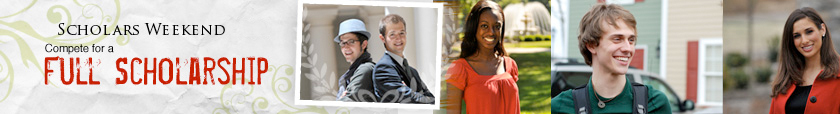 High School Seniors: Apply to Scholars Weekend to compete for full or partial scholarships - Applications due Dec. 11th