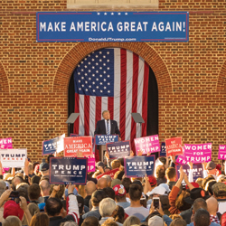 Republican Presidential nominee Donald Trump held a campaign rally at Regent University. Photo courtesy of Eric Lusher.