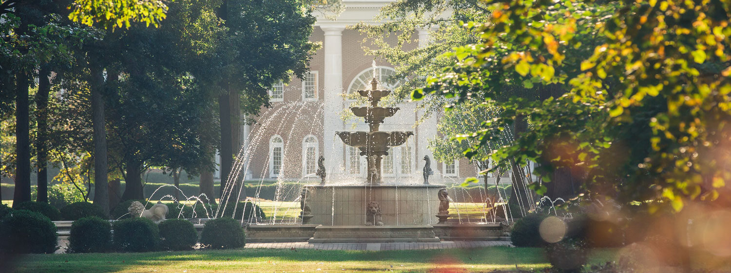 The fountain on Regent University's beautiful campus in Virginia Beach, VA 23464.