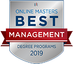 Regent University Ranked #22 in the Top 47 Best Online Masters in Management Programs | OnlineMasters.com, 2019.