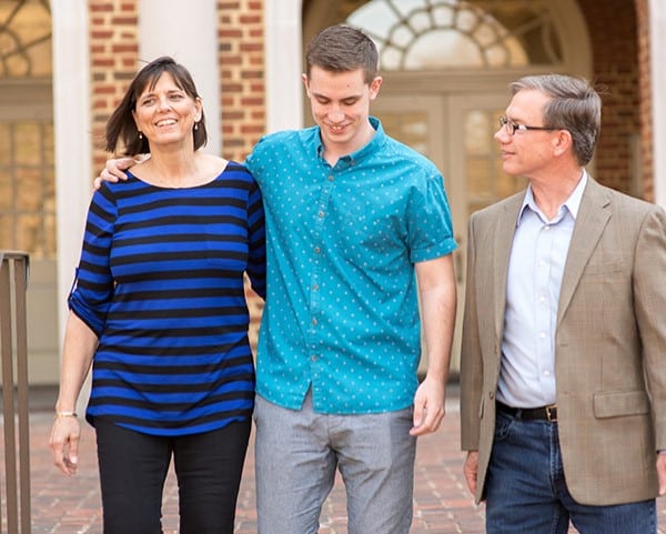A family at Regent University: Experience College Preview Weekend.