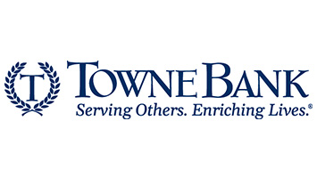 Towne Bank Logo. Serving Others. Enriching Lives.