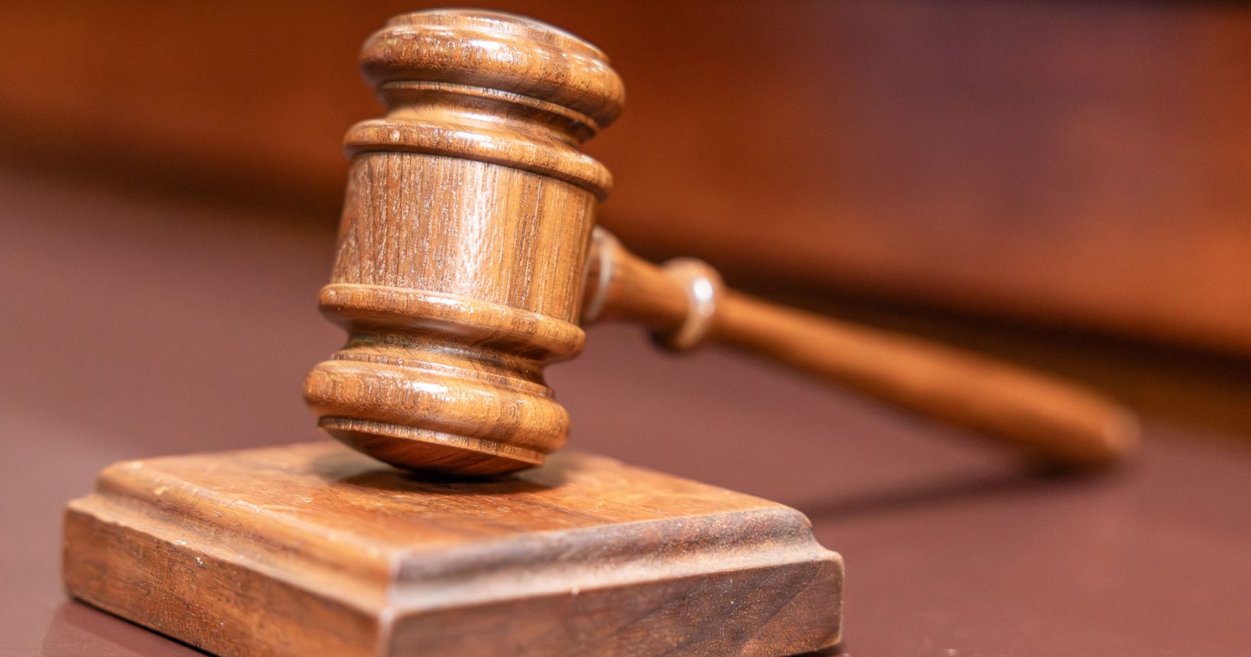 Gavel in Moot Court Room, located in Robertson Hall of Regent University in Virginia Beach, Virginia.