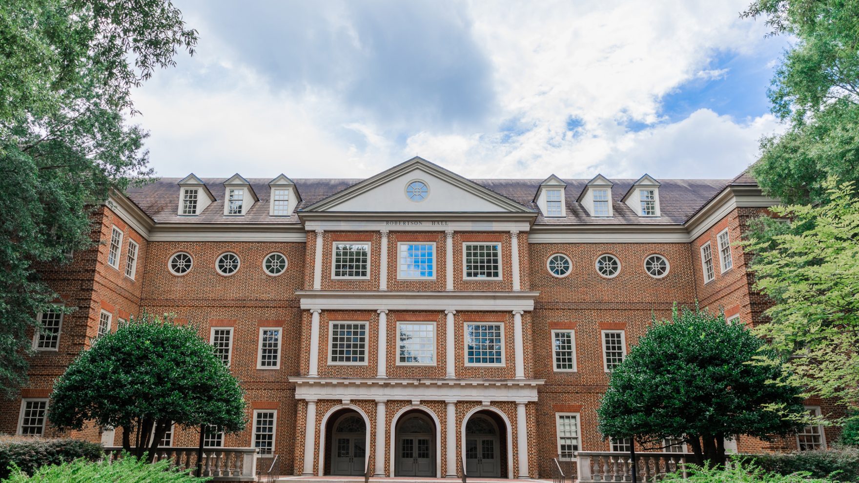 Robertson Hall, home of Regent University's School of Law, located on campus in Virginia Beach, Virginia.