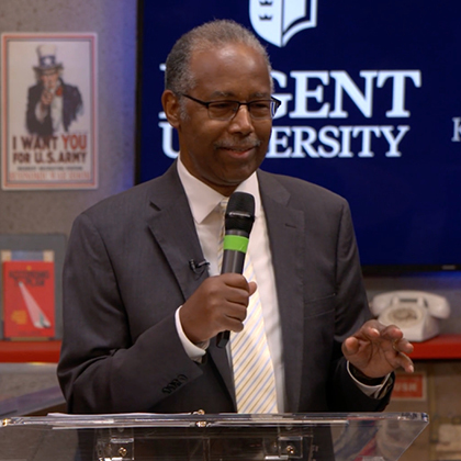 Ben Carson, 17th United States Secretary Housing and Urban Development and Founder of the American Cornerstone Institute.