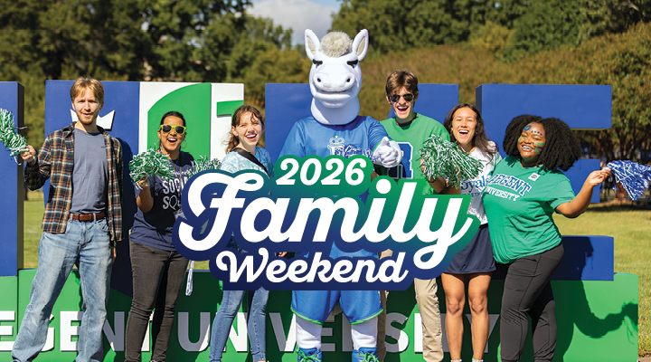 Regent Family Weekend students cheering